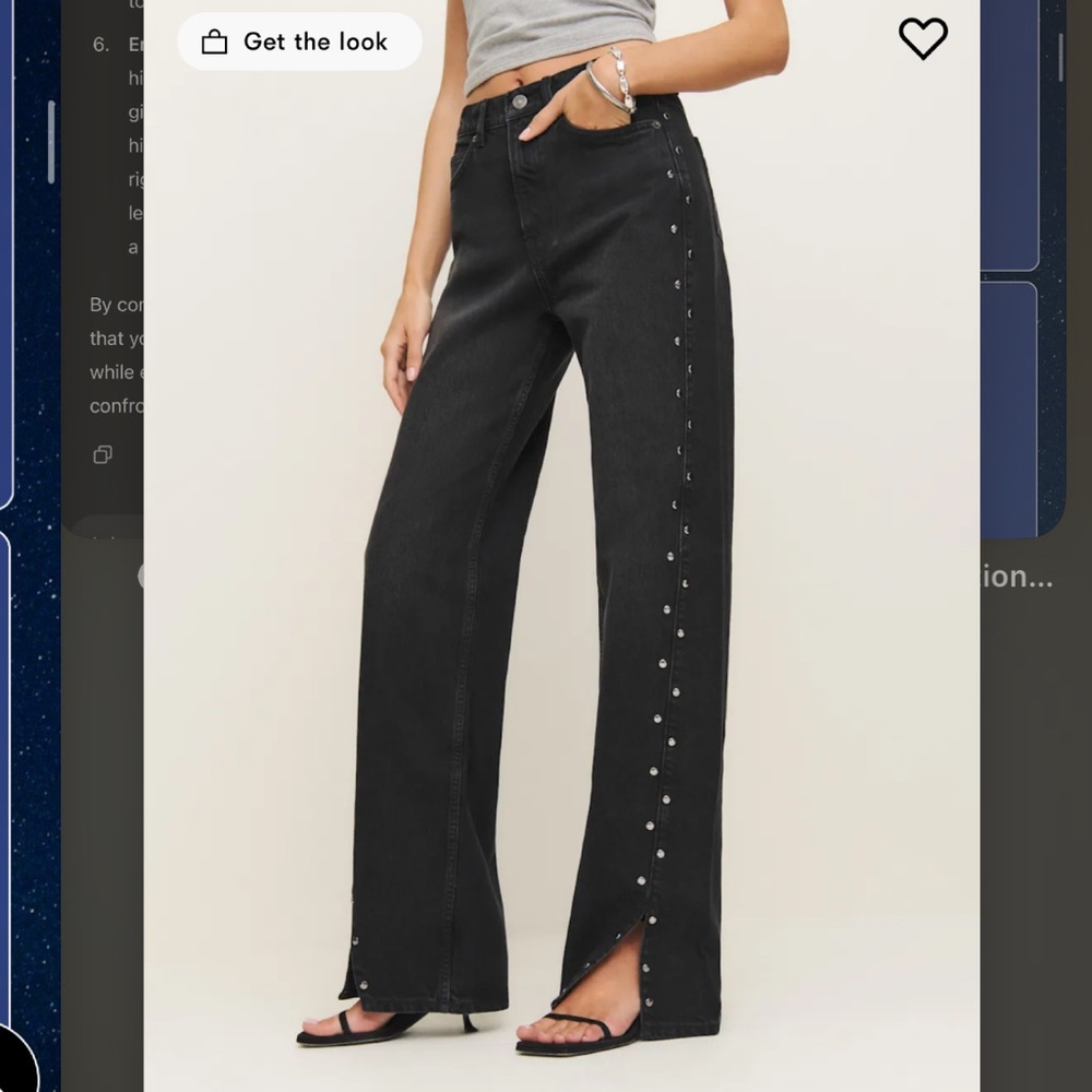 Reformation Cary High Rise Slouchy Straight Leg Jeans